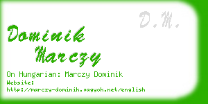 dominik marczy business card